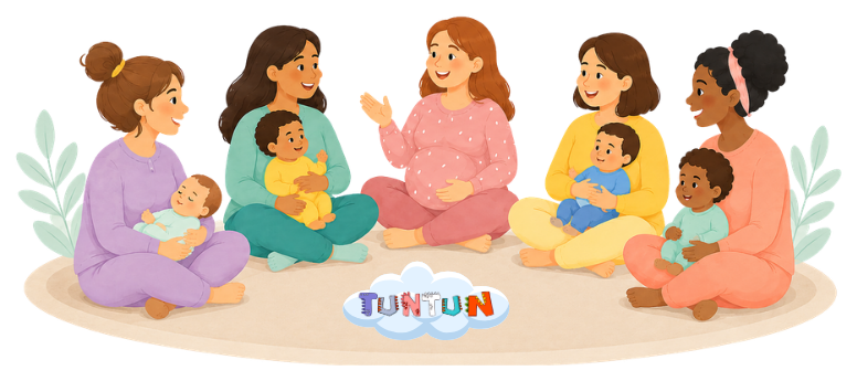 Mamás Tuntun reunidas con sus bebés